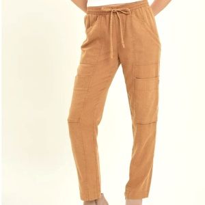 C&C Linen Drawstring Cargo Pants